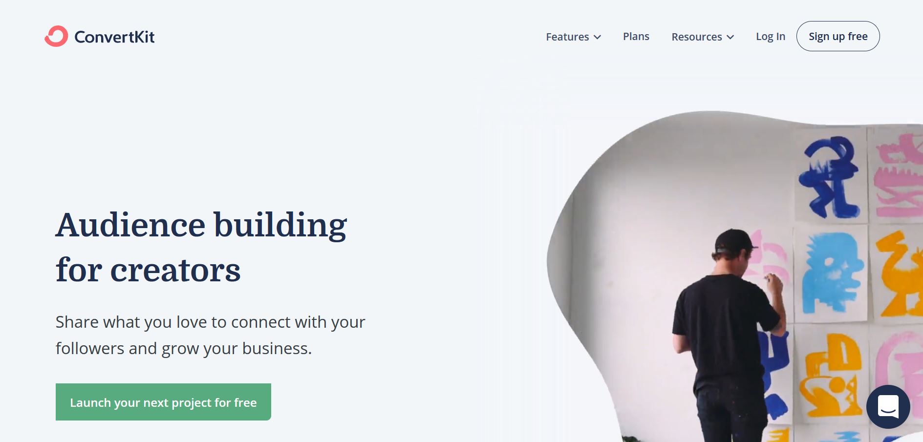 convertkit homepage