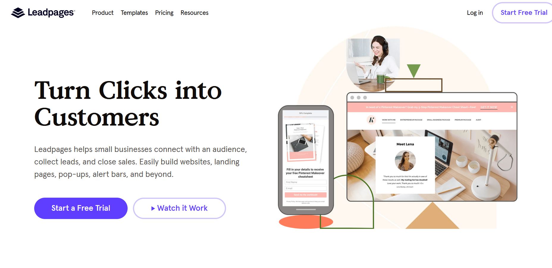 leadpages homepage