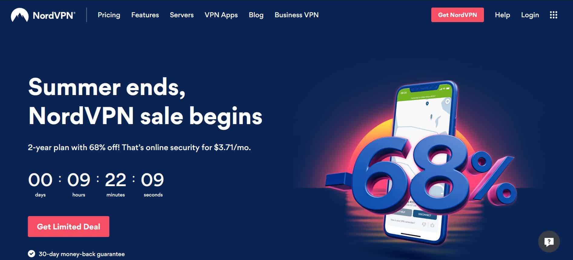 NordVPN homepage