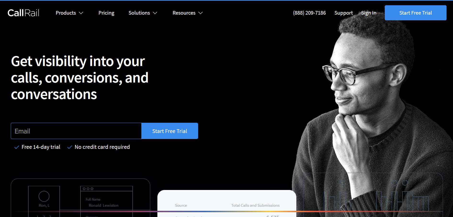 callrail homepage